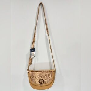 NWT Universal Thread Stylish Tan Snake Print Crossbody Bag